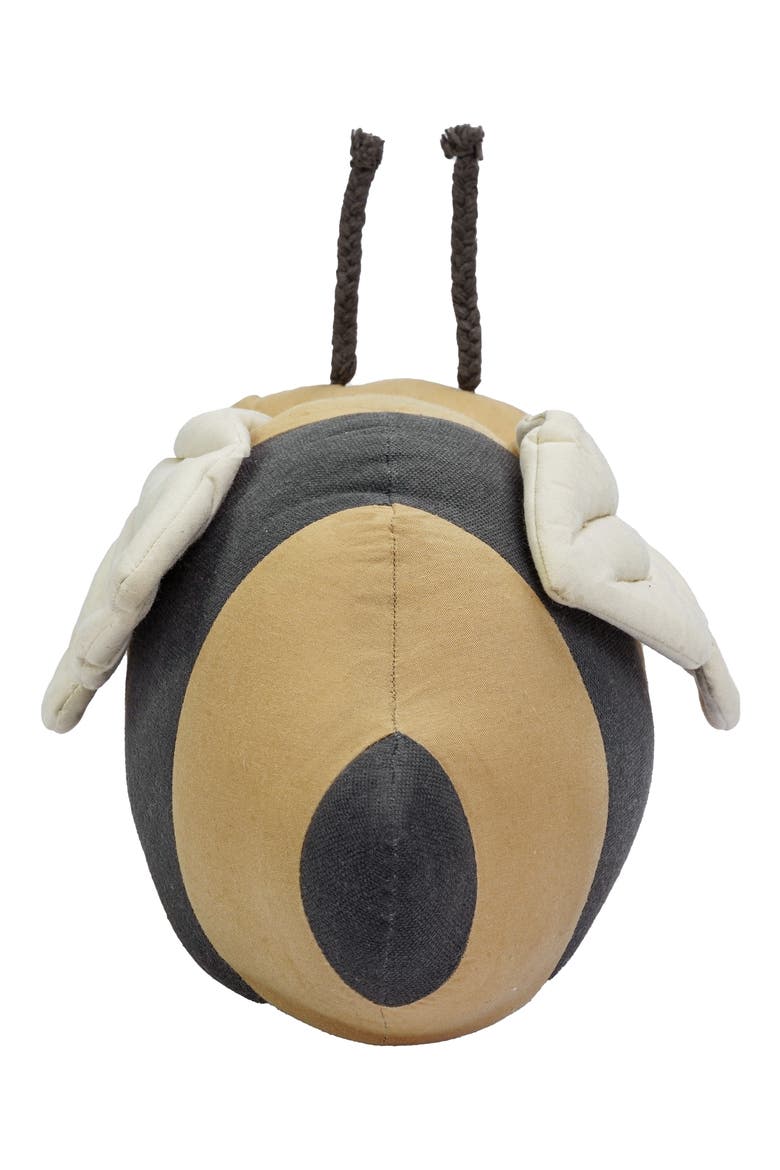 Buzzy Bee Cushion, Alternate, color, BLACK