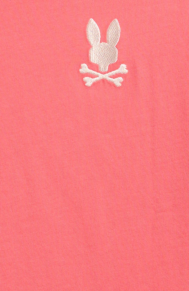 Psycho Bunny Kids' Aiden Pima Cotton Back Graphic T-Shirt, Alternate, color, Sunkissed Coral