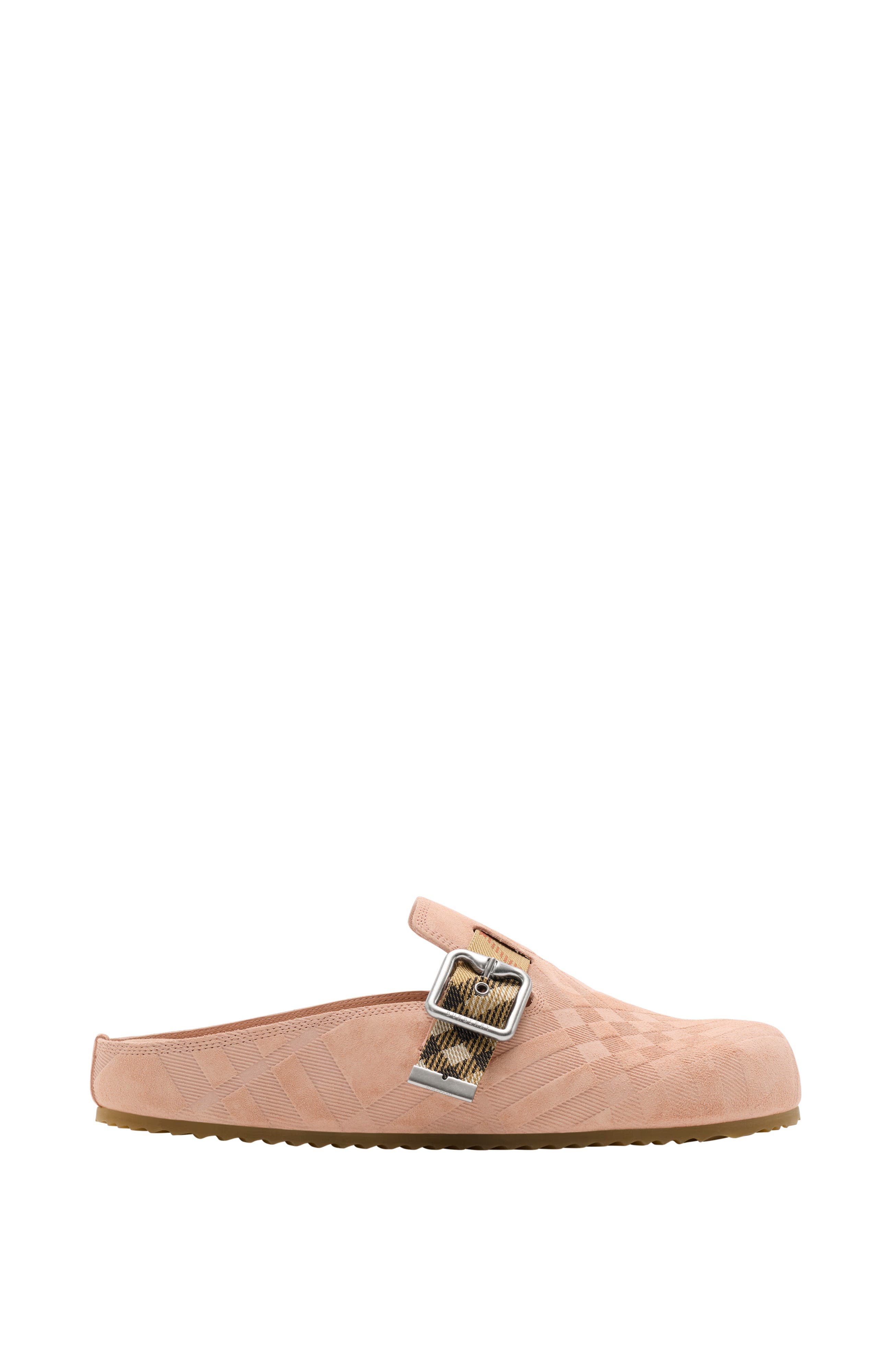Burberry Check Suede Urchin Clogs, Main, color, 