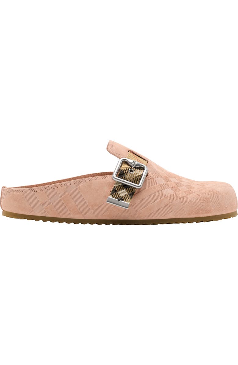 Burberry Check Suede Urchin Clogs, Main, color,