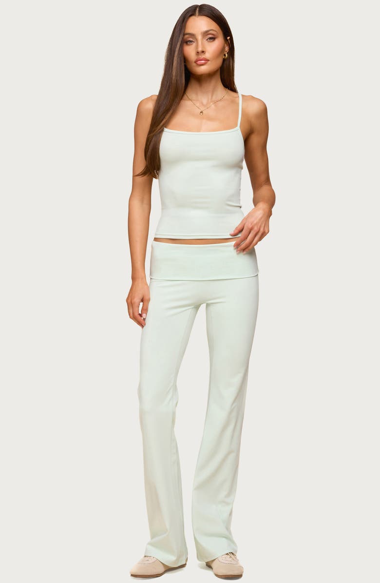 EDIKTED Oriane Foldover Flare Leggings, Alternate, color,