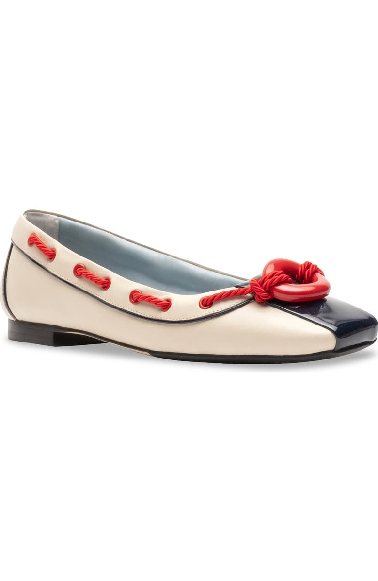 Frances Valentine McCoy Boat Shoe, Main, color, Oyster/ Navy