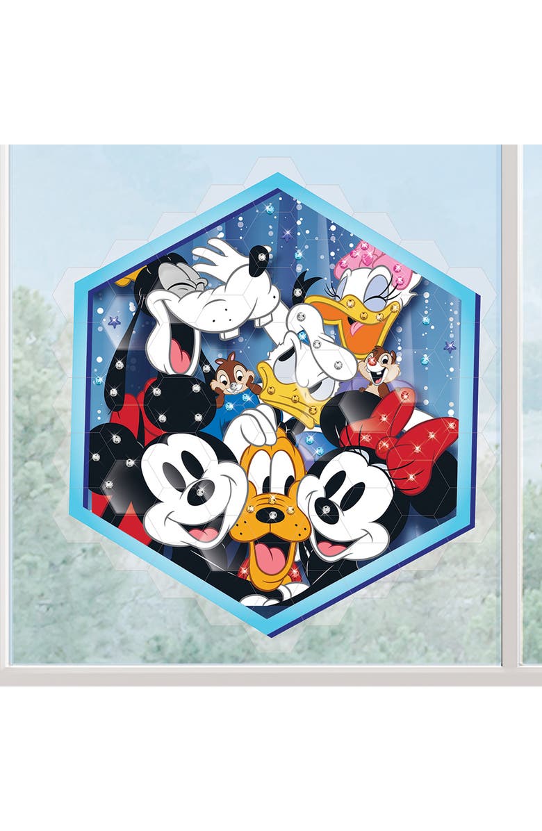 Disney Window Art Mosaic Mickey & Friends 66 Pieces, Puzzle Window Clings, Alternate, color, Multicolored