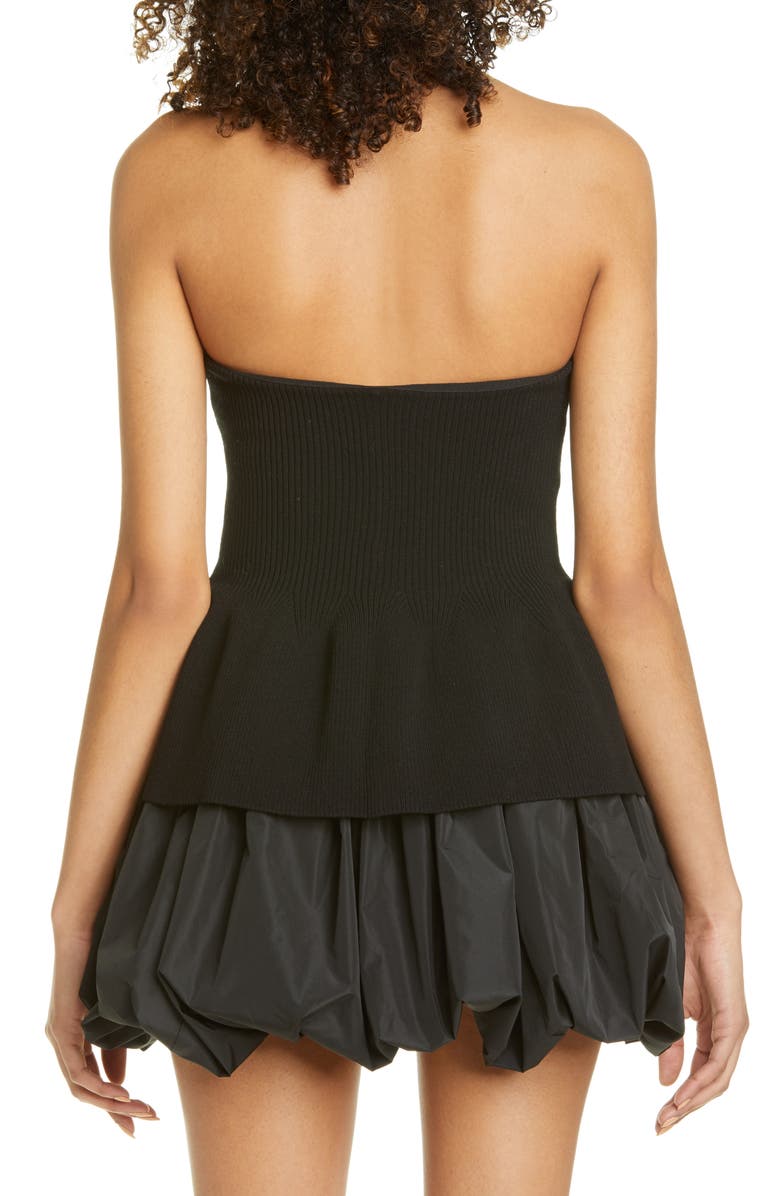 Philosophy Di Lorenzo Serafini Rib Peplum Sweater Bustier, Alternate, color, 