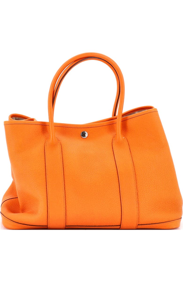 Pre-Owned Hermes Garden Party Tote Leather 36, Alternate, color, Orange H