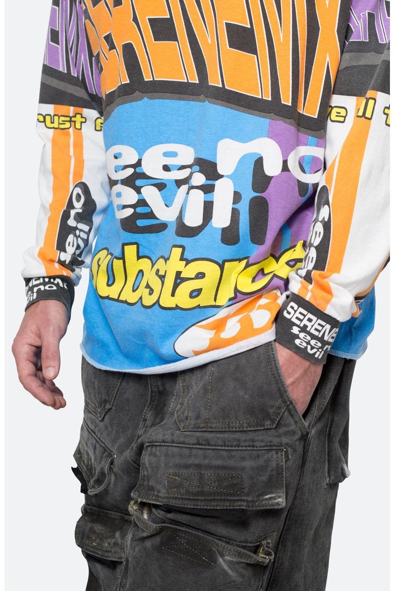 mnml Motocross Mock Neck Long Sleeve Graphic T-Shirt (Men) | Nordstrom