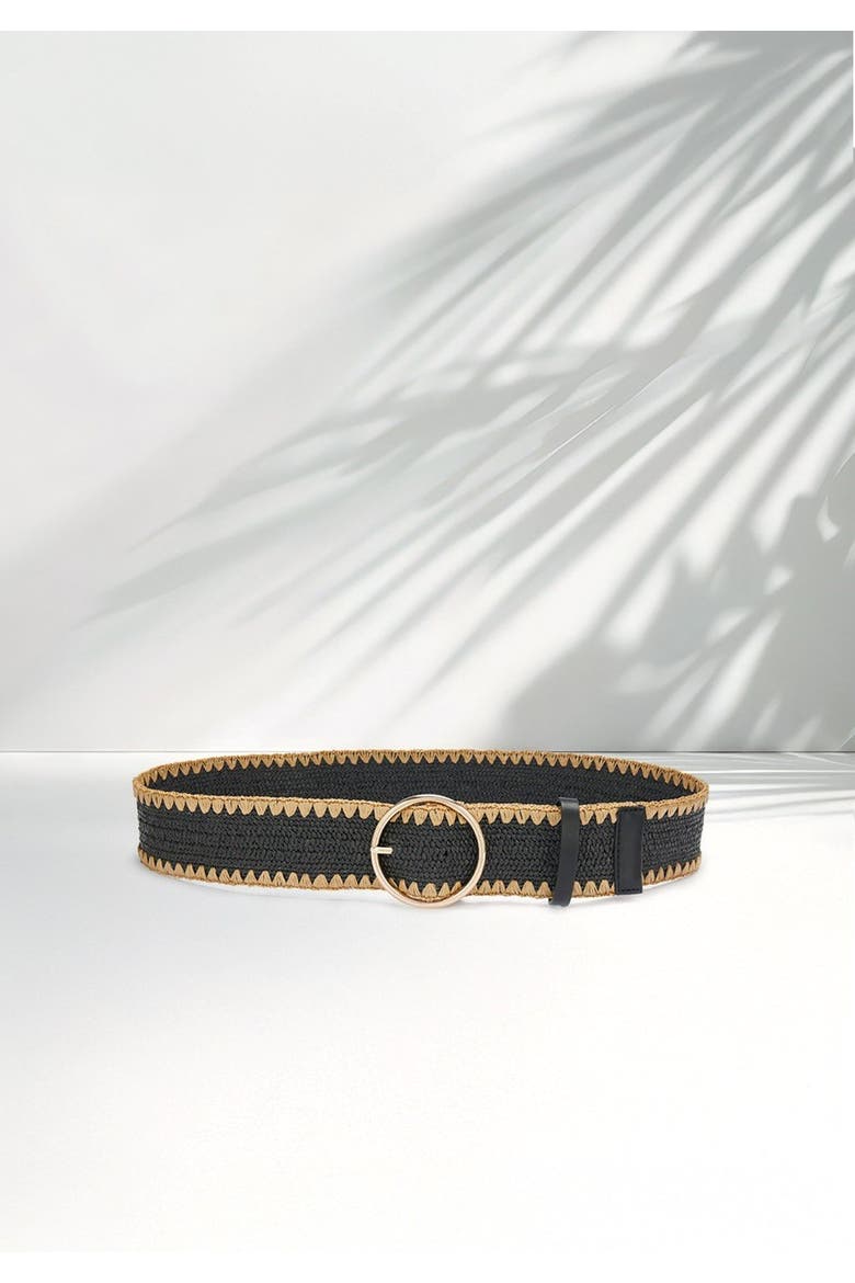 Contrast Waist Belt, Alternate, color, Beige & Black