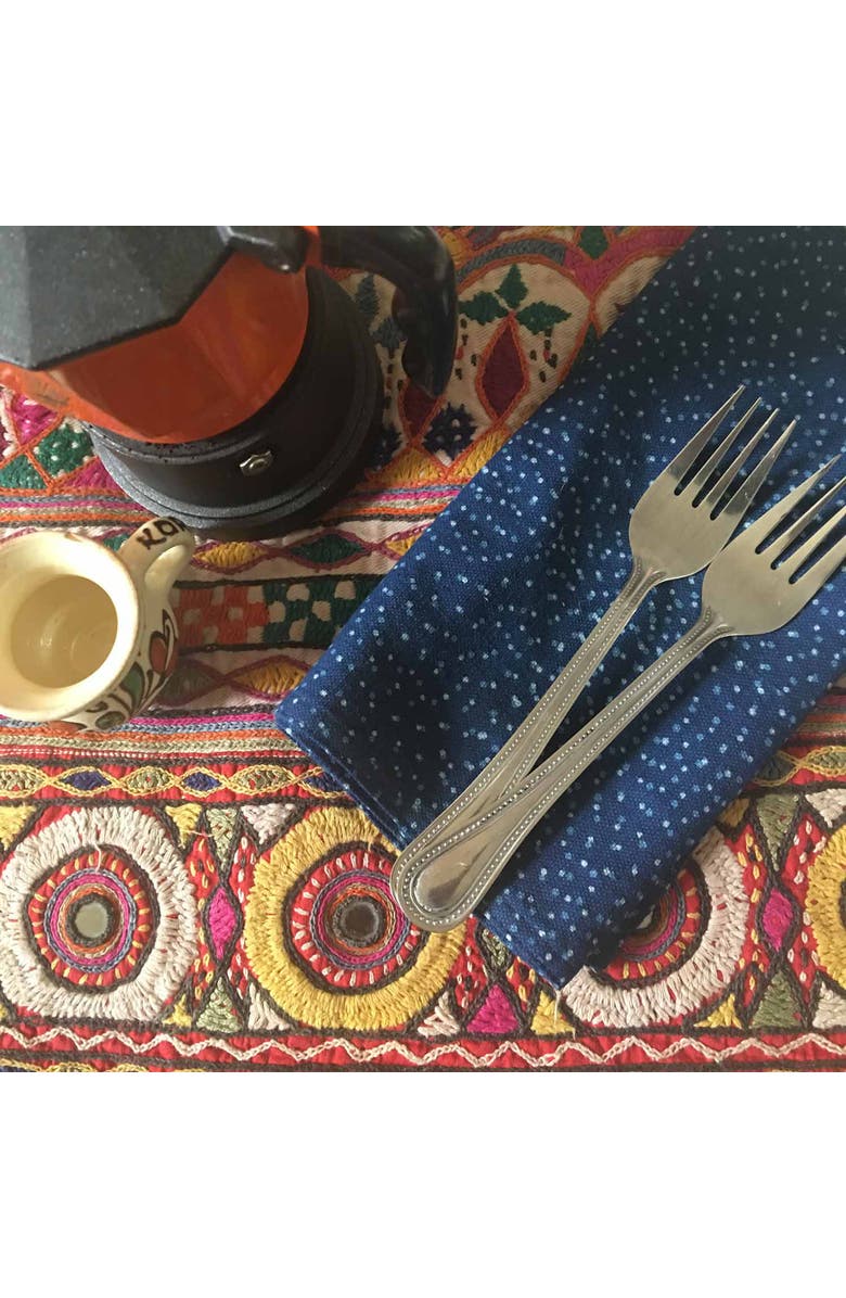 Ichcha Minimalist Eco Cotton Napkin, Alternate, color, Blue