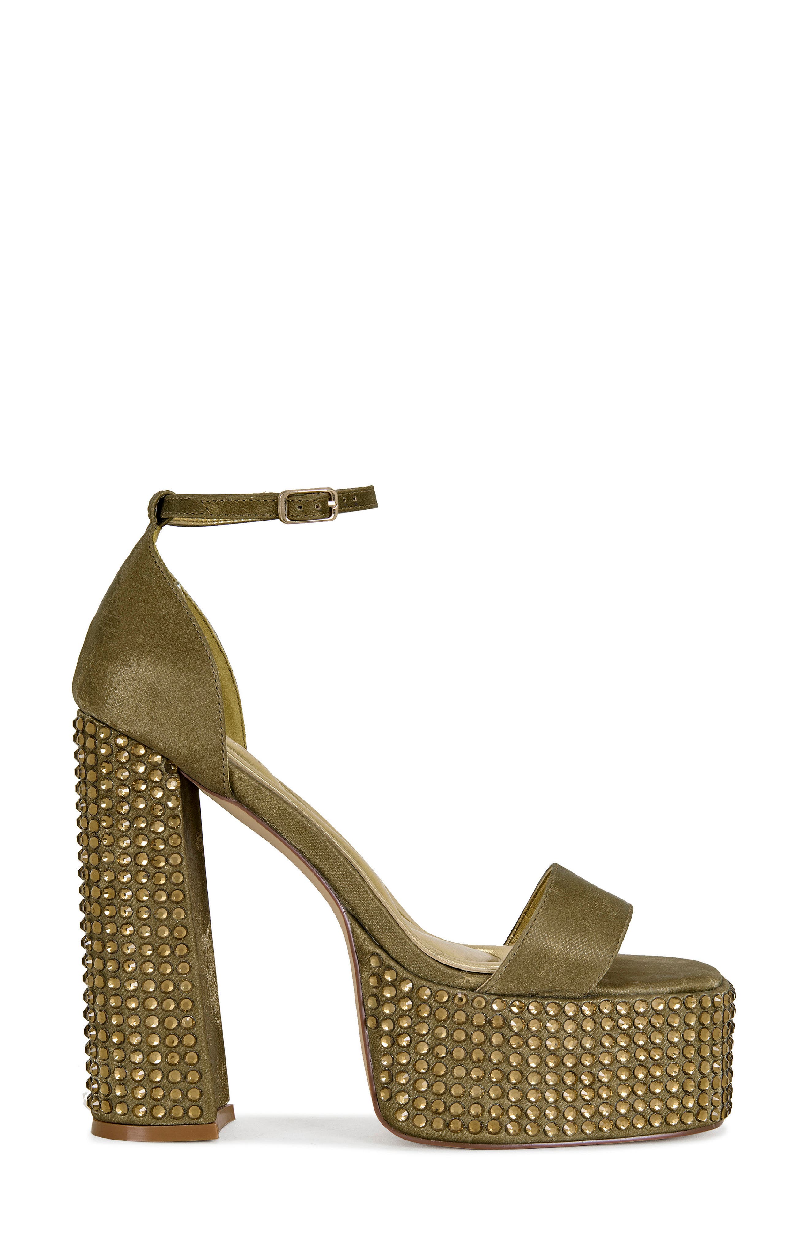 AZALEA WANG Wilma Ankle Strap Platform Sandal, Alternate, color, Bronze