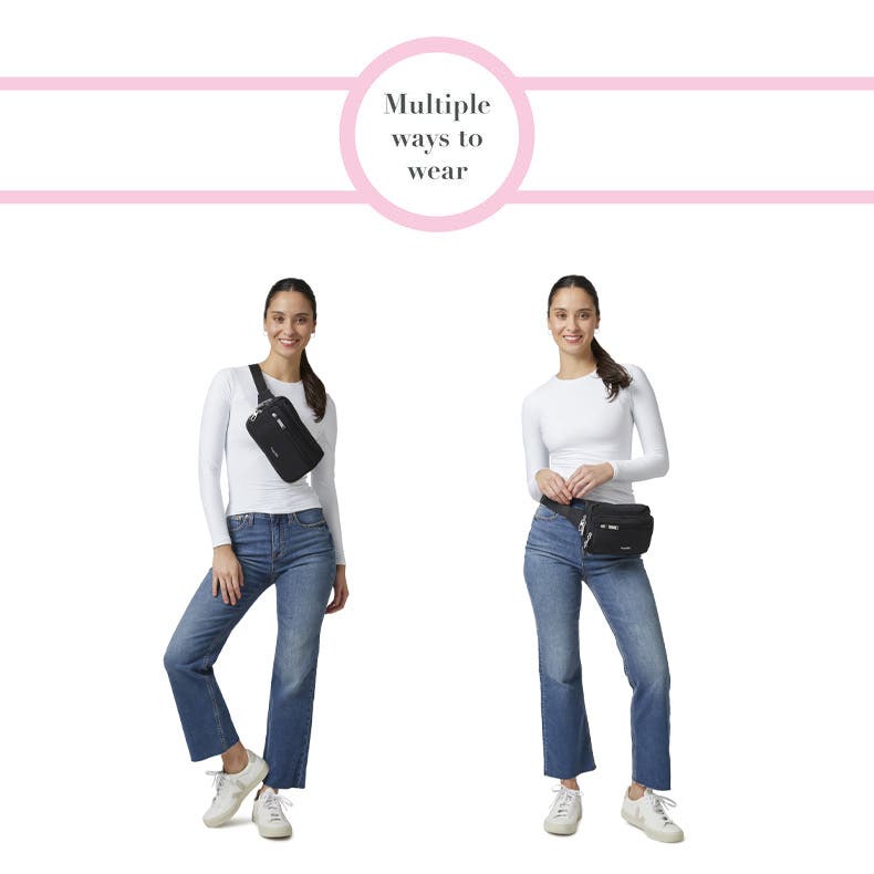 BAGGALLINI Securtex Anti-Theft Belt Bag Sling, Alternate, color, Black