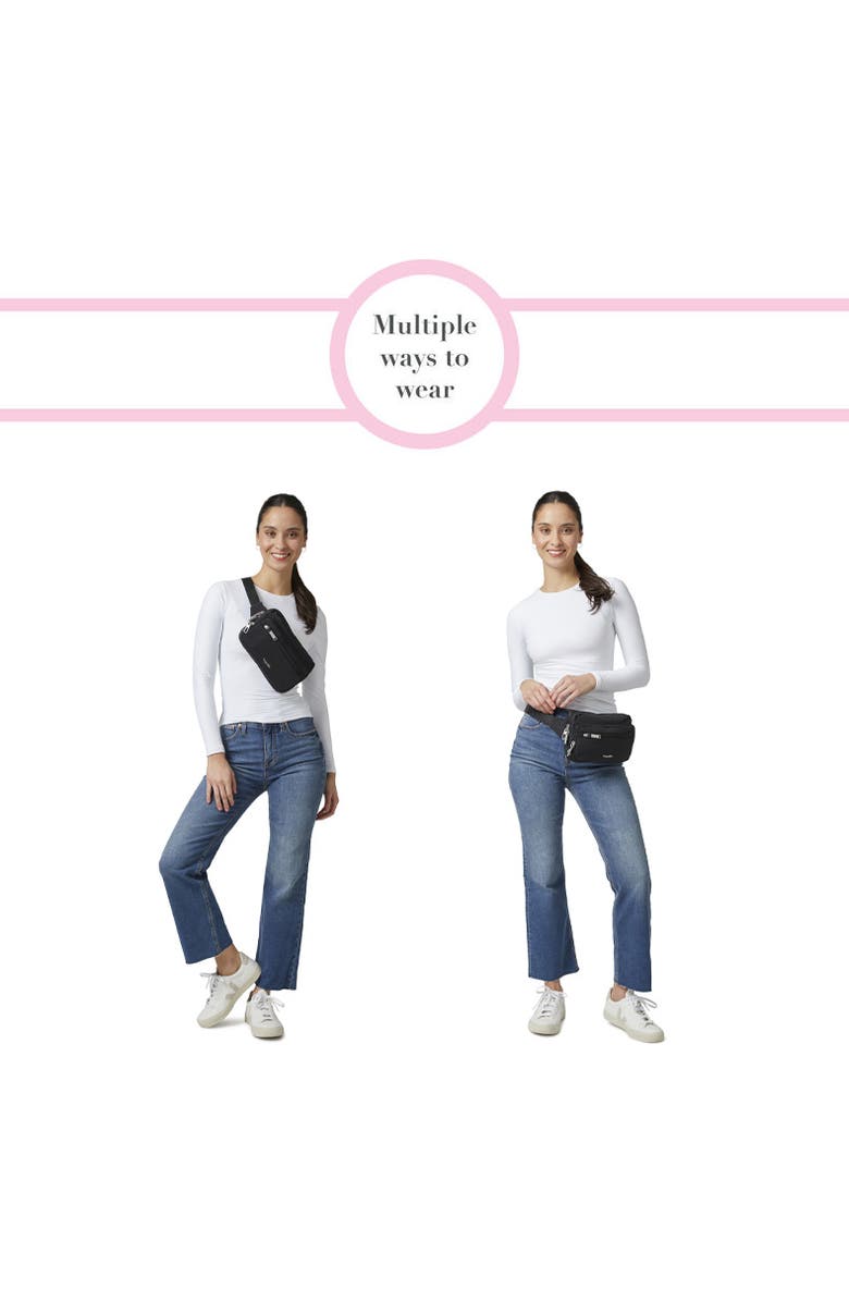 BAGGALLINI Securtex Anti-Theft Belt Bag Sling, Alternate, color, Black