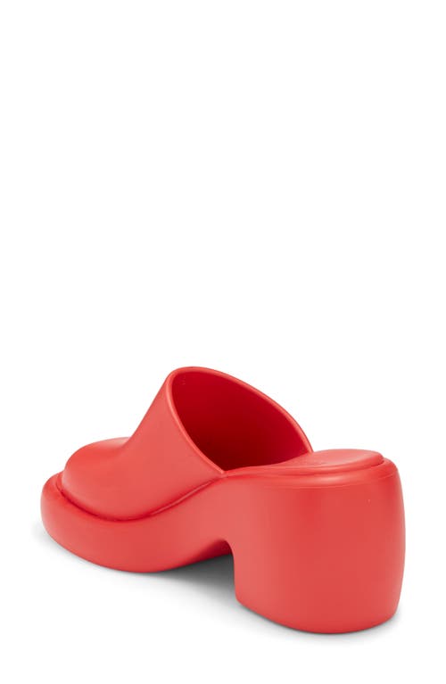 Ferragamo Deva Platform Slide Sandal In Red