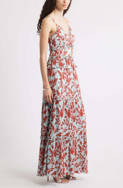 Chelsea28 Ruffle Plissé Maxi Sundress