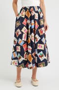 FRNCH Borth Print Midi Skirt