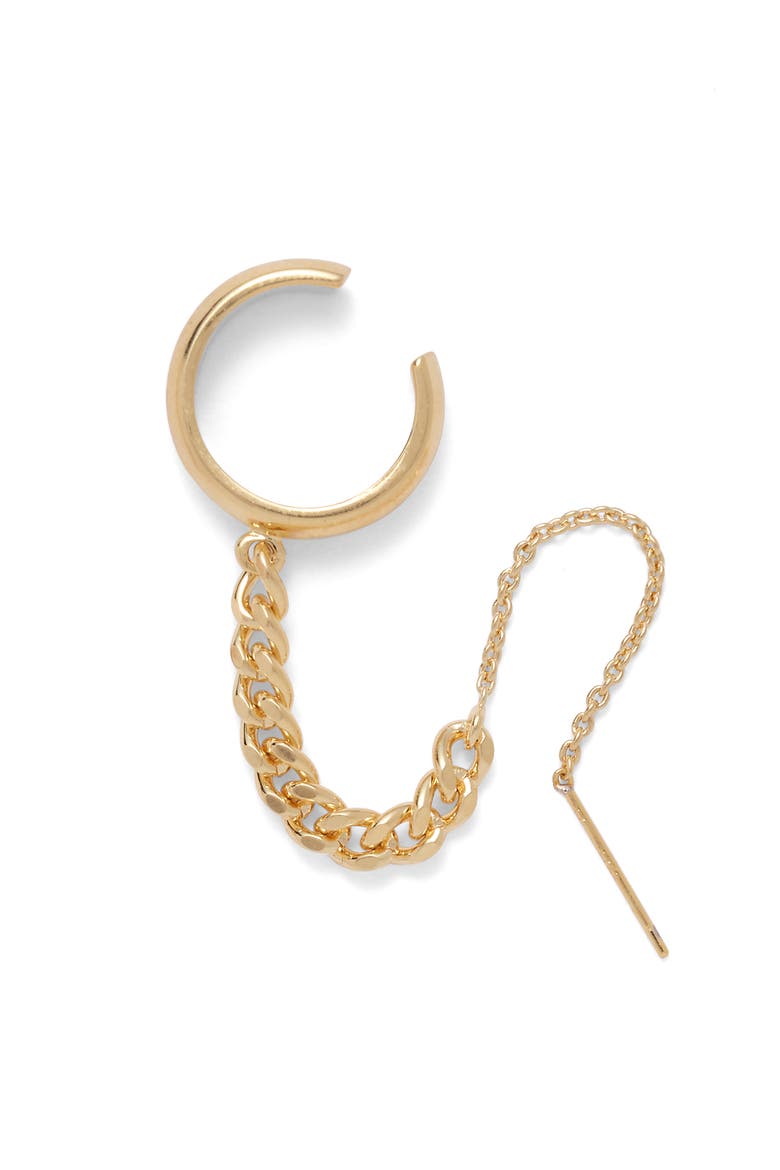 Fragment Ear Threader Earring, Main, color, GOLD