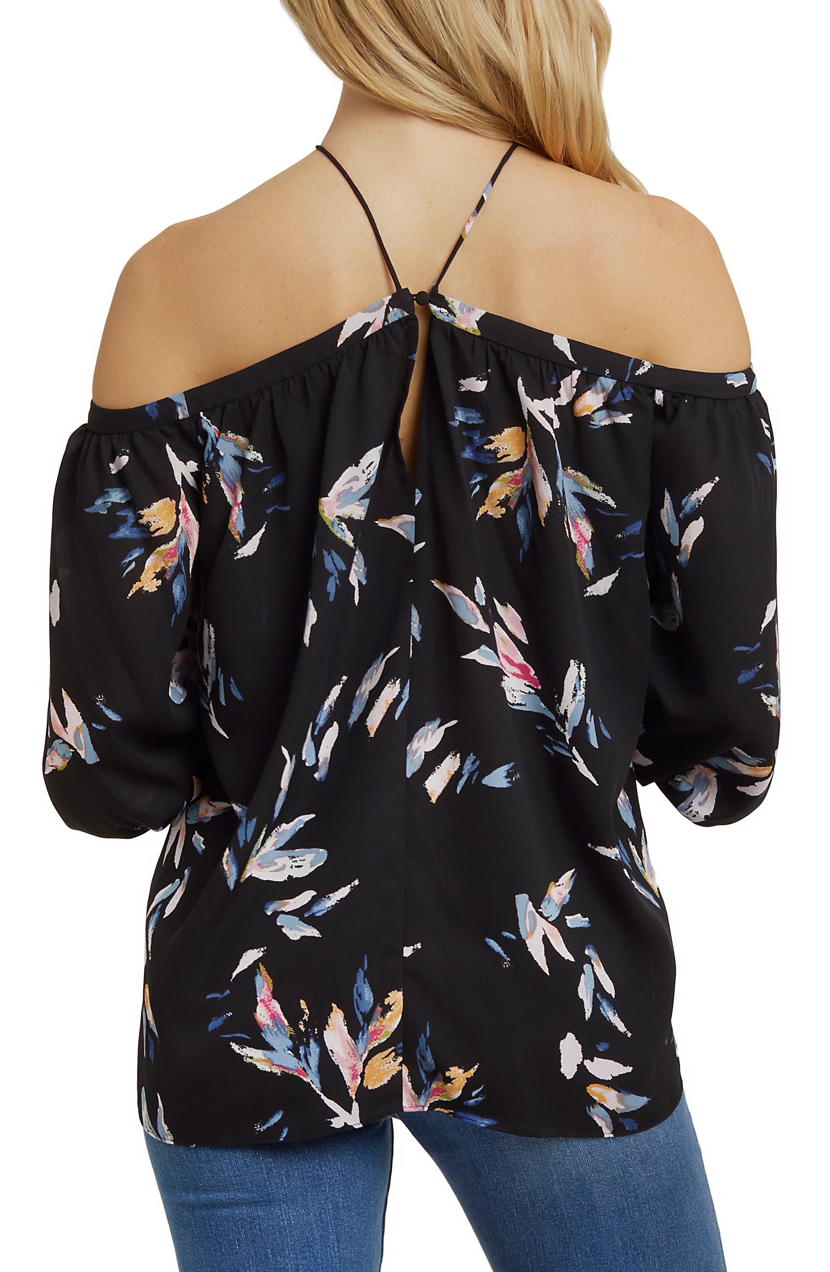 Off the Shoulder Sheer Chiffon Blouse - image 2