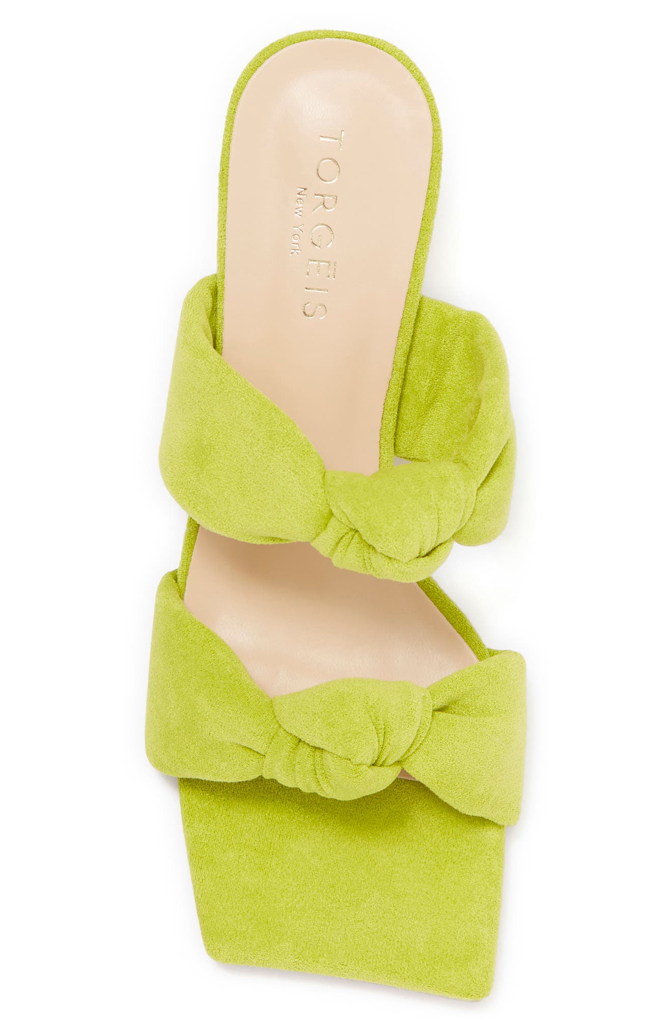 TORGEIS Flamingo Knotted Block Heel Sandal, Alternate, color, Green
