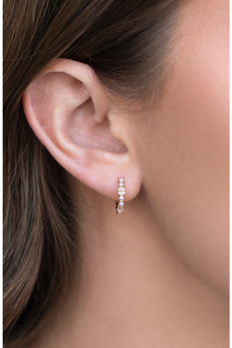 Orchid Hoop Earrings, Alternate, color, GOLD