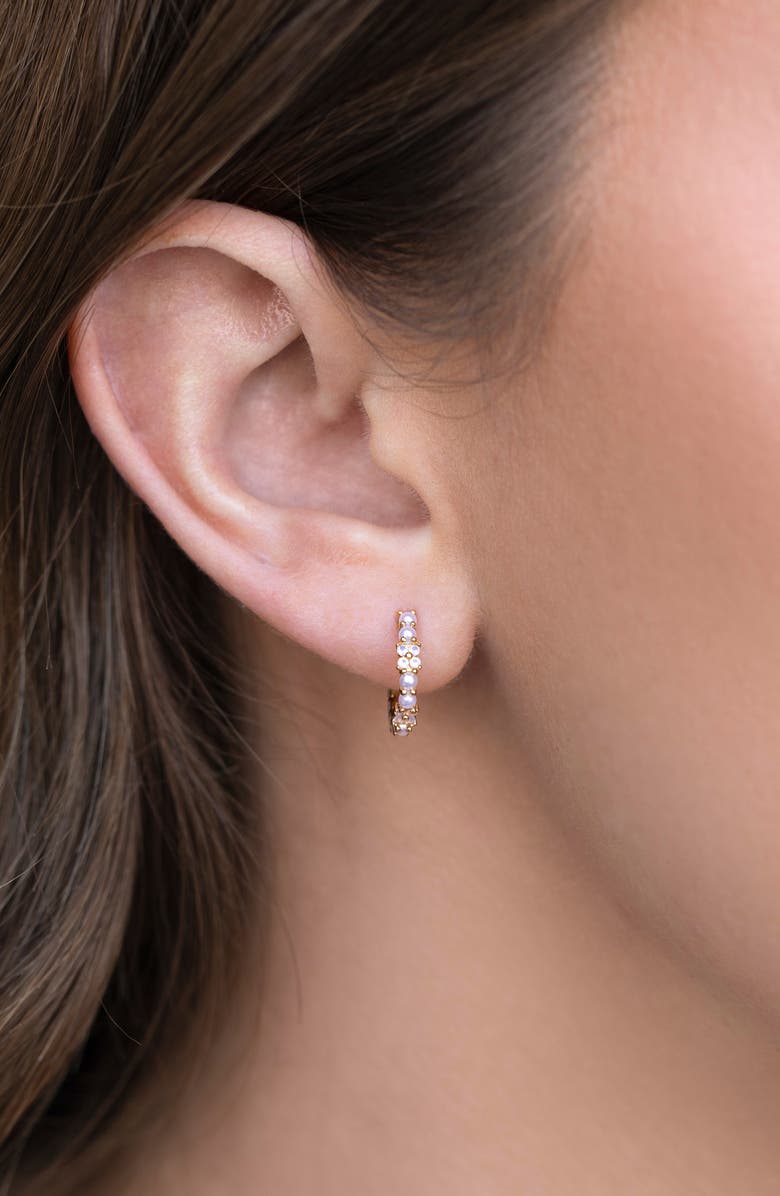 Girls Crew Orchid Hoop Earrings, Alternate, color, Gold