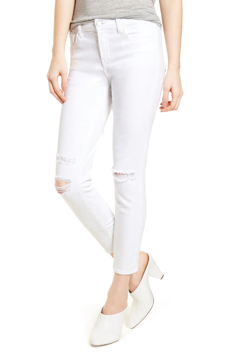 J Brand Mid-Rise Capri Skinny Jeans, Main, color,