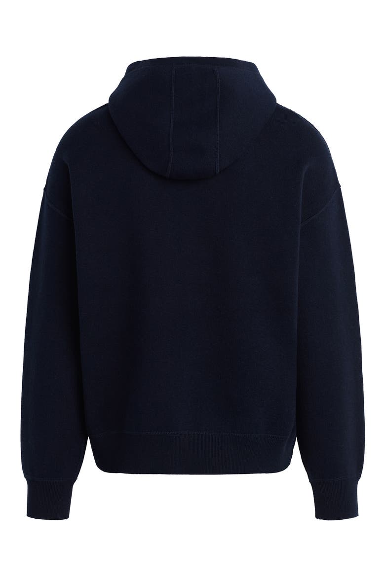 Cotton & Cashmere Double Knit Hoodie, Alternate, color, DARK NAVY