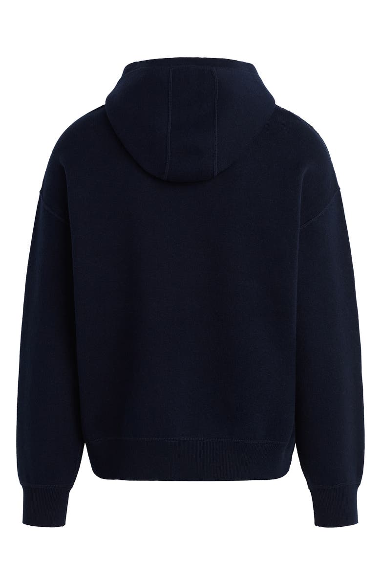 Hudson Jeans Cotton & Cashmere Double Knit Hoodie, Alternate, color, Dark Navy