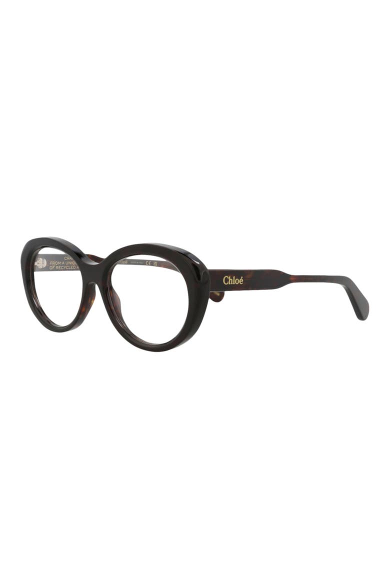 53mm Cat Eye Optical Glasses, Alternate, color, HAVANA HAVANA TRANSPARENT