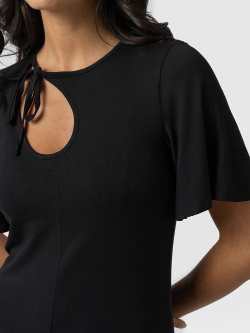Saint And Sofia Saint + Sofia Freya Tie Dress In Black