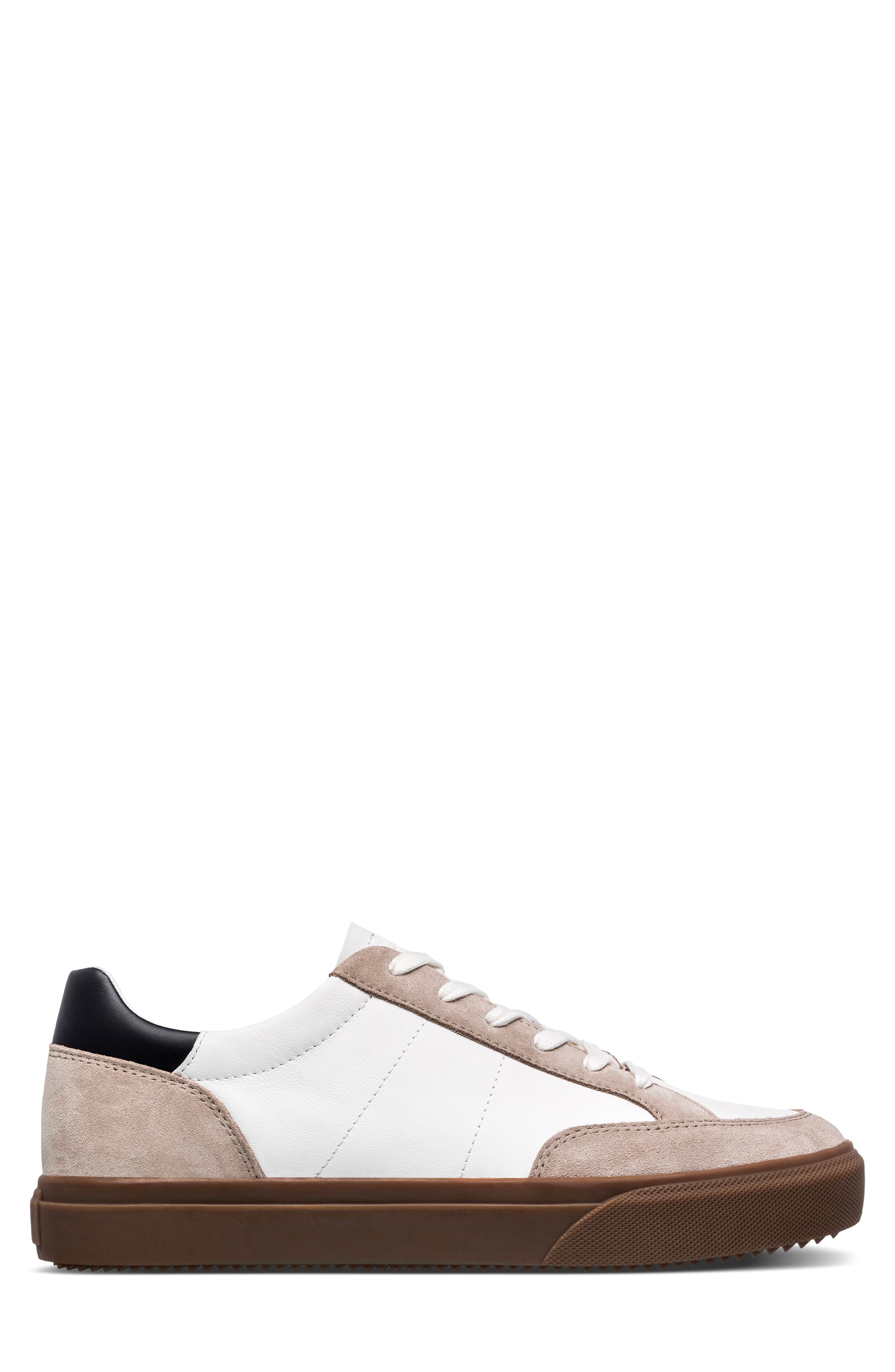 CLAE Monroe Venice Leather Sneaker, Alternate, color, White Feather Grey Dark Gum