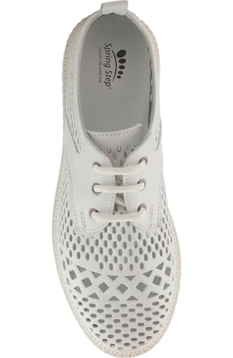 Spring Step Perforated Sneaker, Alternate, color, White