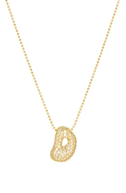 Marlyn Schiff Pavé Bubble Initial Pendant Necklace