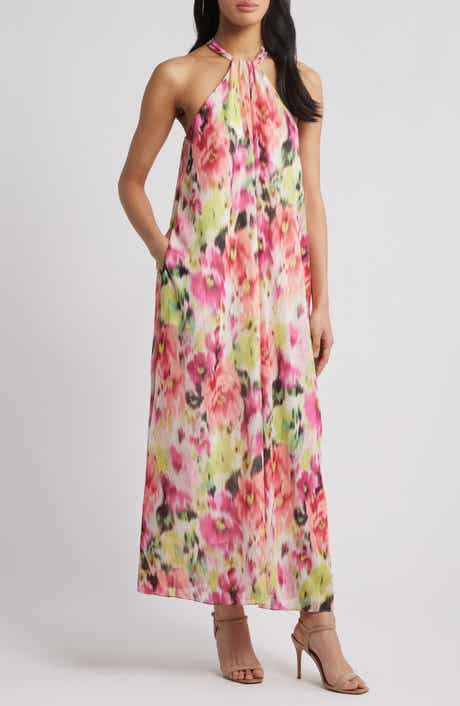Julia Jordan Abstract Floral Maxi Dress