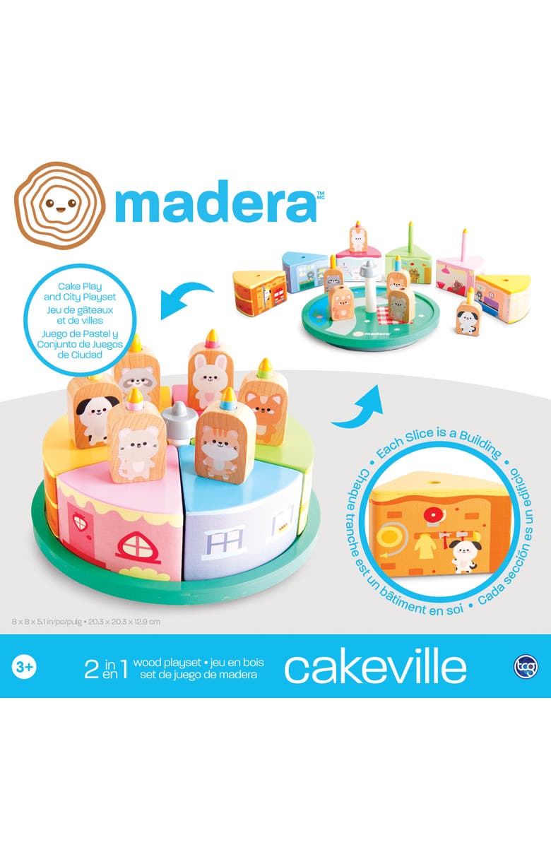 Madera Cakeville Playset Activity Scene & Animal Figures,Ages 3+, Alternate, color, Multicolored