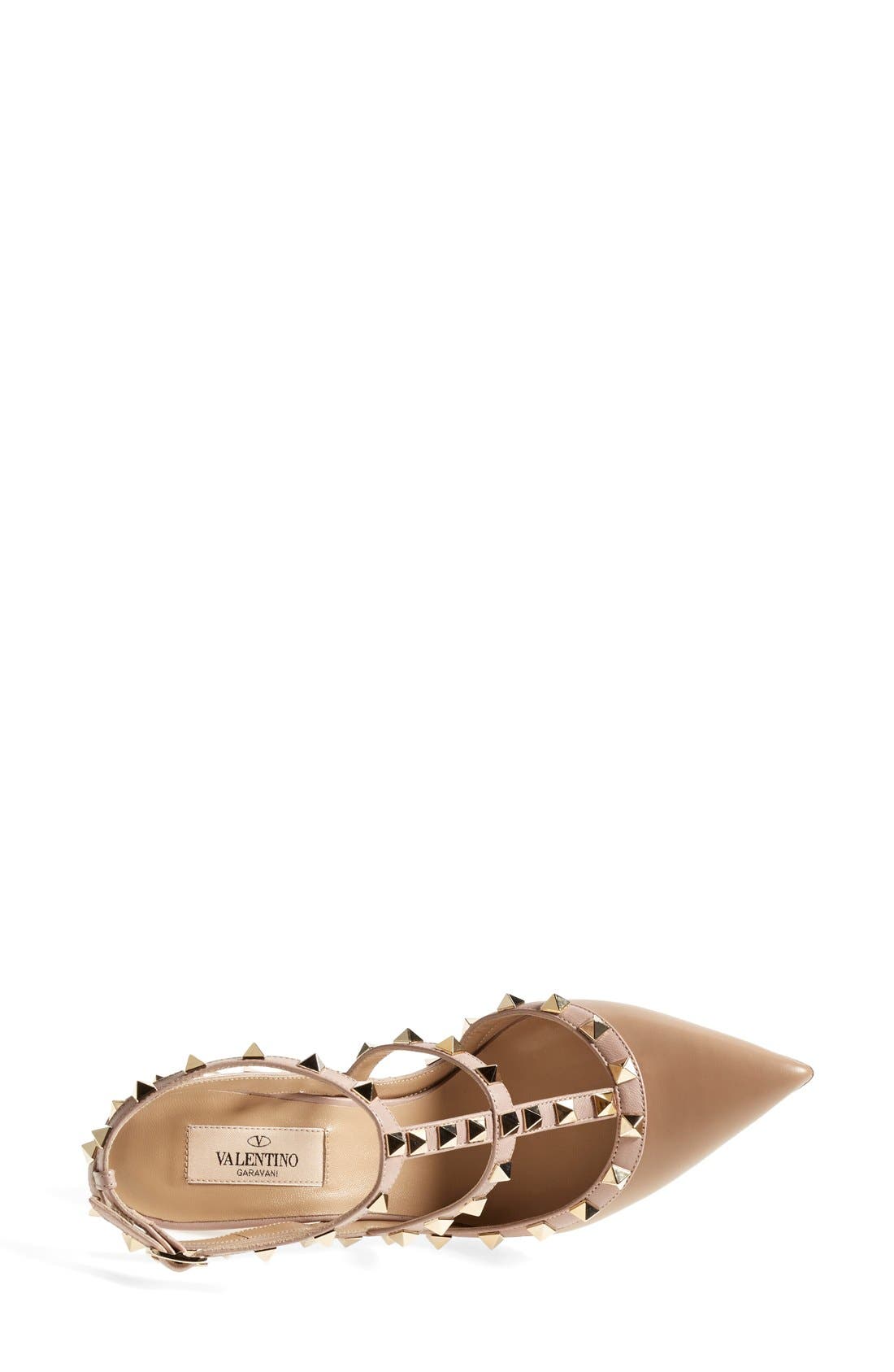 Valentino Garavani 'Rockstud' T-Strap Pump, Alternate, color, 
