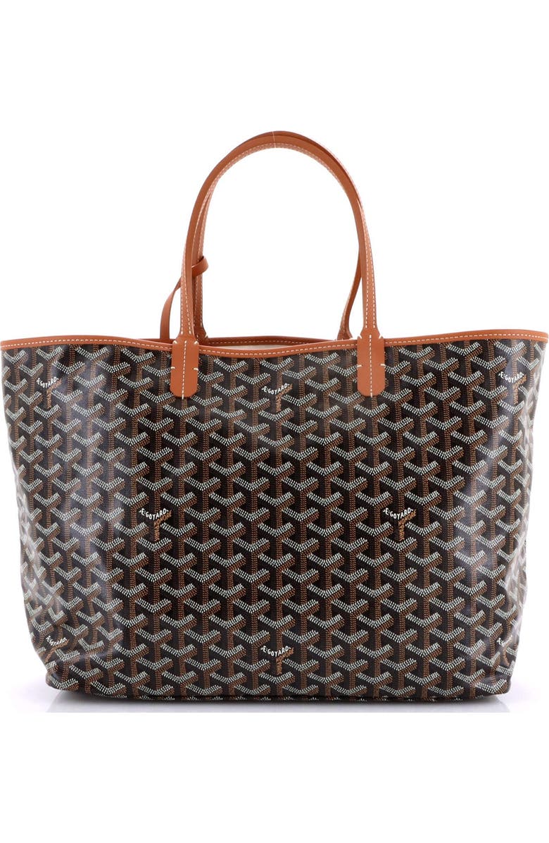 Pre-Owned Goyard Saint Louis Tote Coated Canvas PM, Main, color, Brown