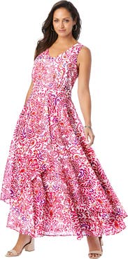 Jessica London Georgette Flyaway Maxi Dress