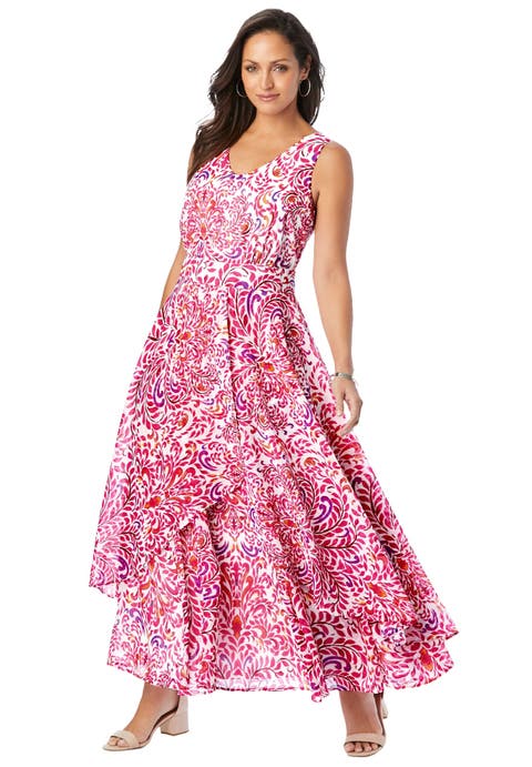 Jessica London Georgette Flyaway Maxi Dress (Petite Plus & Plus)