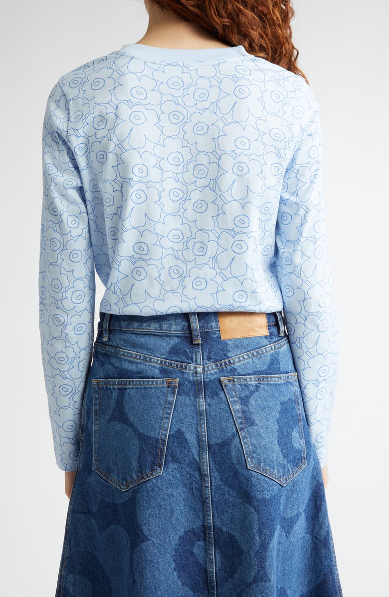 Marimekko Sekunti Piirto Floral Unikko Floral Cotton T-Shirt, Alternate, color, 