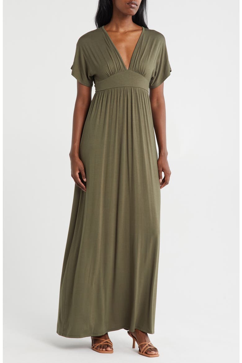 Empire Maxi Dress, Main, color, OLIVE