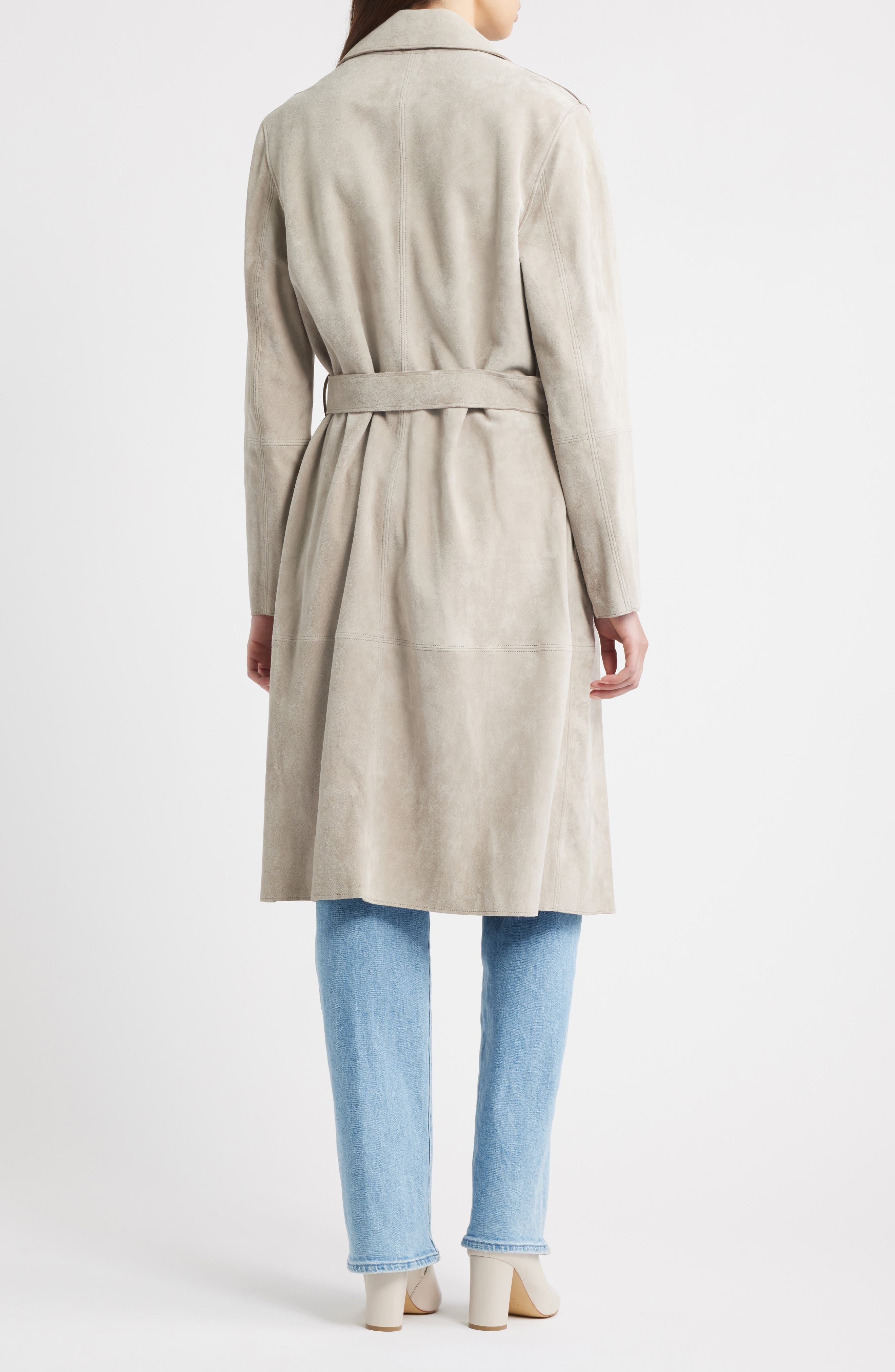 Sylvie Suede Wrap Trench Coat - image 2