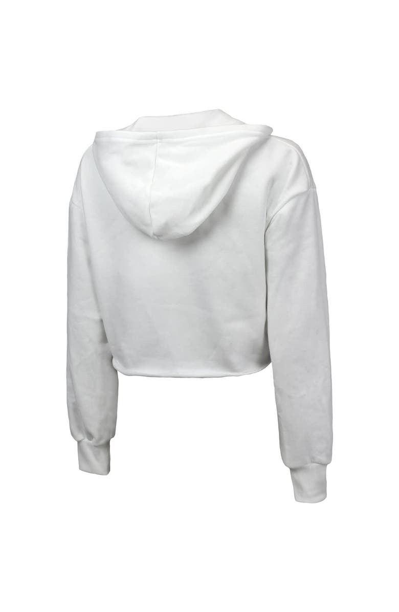 Majestic Threads Women's Majestic Threads White Detroit Tigers Cropped Have A Field Day Tri-Blend Hoodie, Alternate, color, White