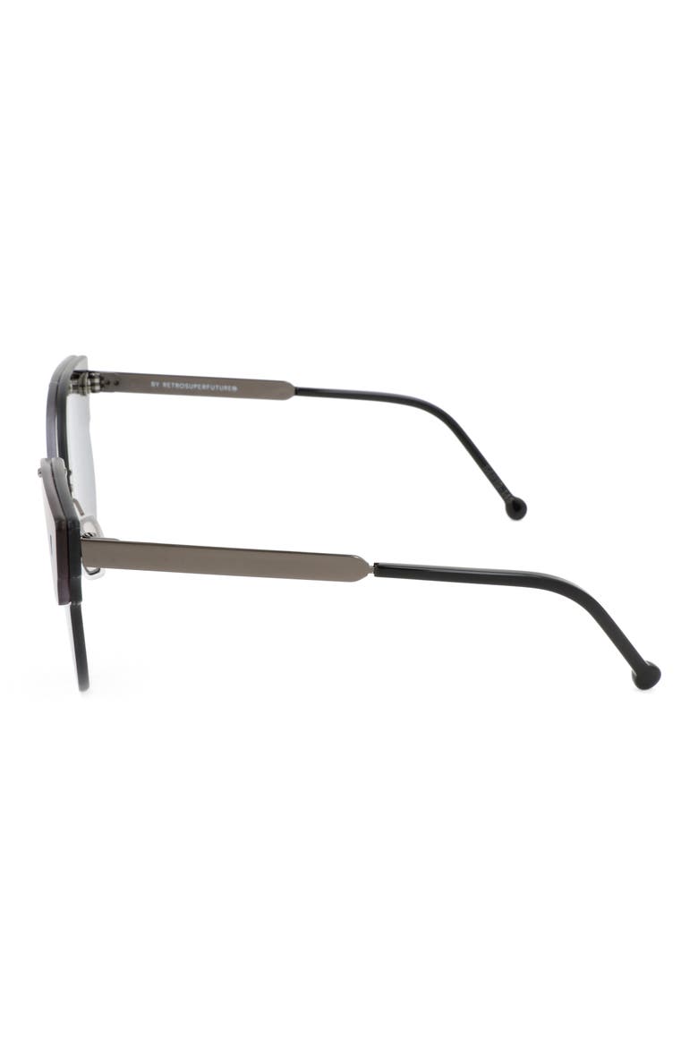 54mm Round Cat Eye Sunglasses, Alternate, color, BLACK/ DARK GREY