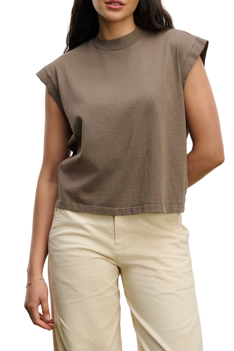 Vintage Cotton Muscle Tee, Main, color, MALT BRN