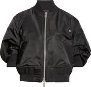■sacai■サカイ■Short Sleeve Nylon Twill Bomber Jacket■ Sacai Short Sleeve Nylon Twill Bomber Jacket | Nordstrom
