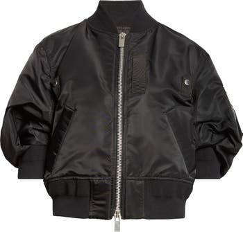 Sacai Short Sleeve Nylon Twill Bomber Jacket | Nordstrom Sacai Short Sleeve Nylon Twill Bomber Jacket | Nordstrom