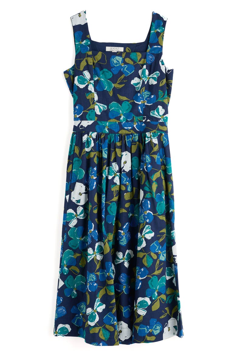 Shearwater Organic Cotton Midi Sundress, Alternate, color, LAMORNA BLOOM MARITIME