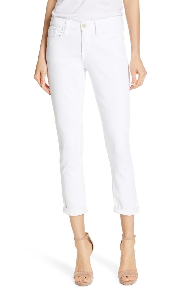 Le Garcon Ankle Boyfriend Jeans, Main, color, BLANC