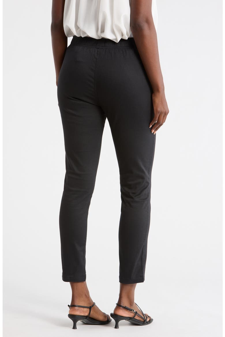 Side Button Capri Pants, Alternate, color, BLACK