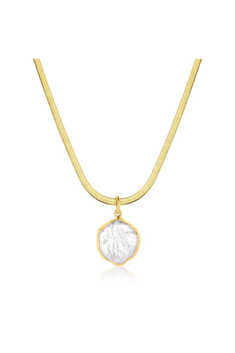 Serina Pearl Necklace, Main, color, Gold