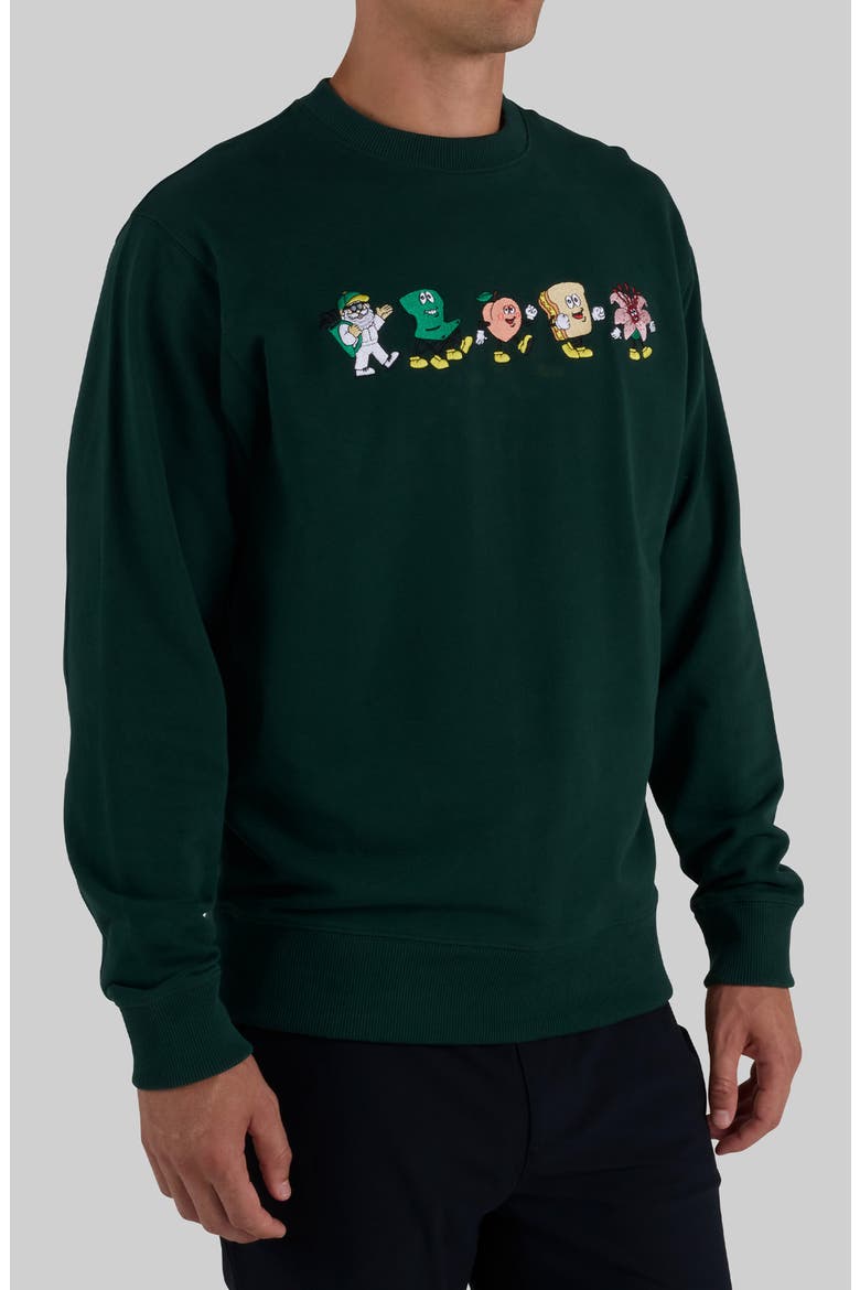 Amateur’s Embroidered Icon Cotton Fleece Sweatshirt, Main, color, PINE GROVE